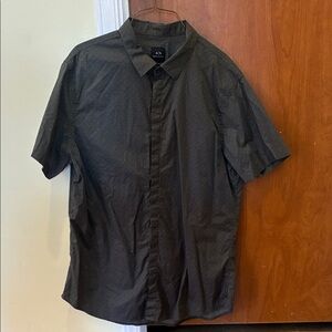 Armani Exchange Dark Gray Short Sleeve Shirt